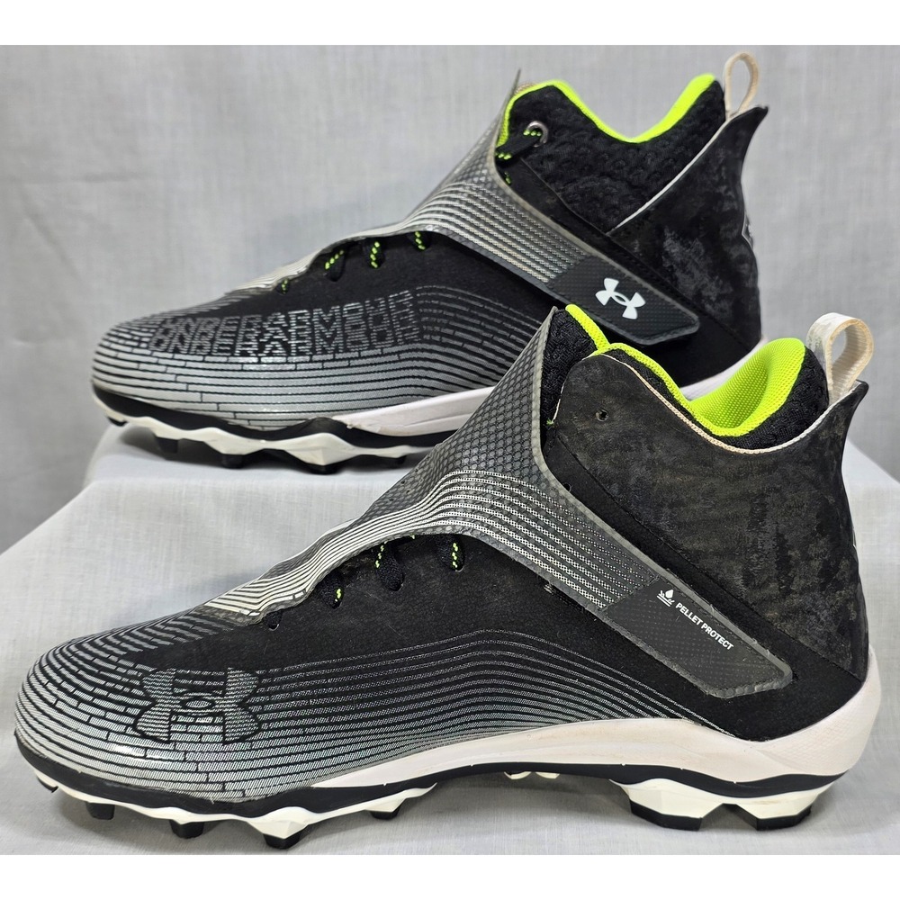 Under Armour Highlight Hammer MC Football Cleats Mens 10 Black Neon 3025085-001 - Picture 5 of 12